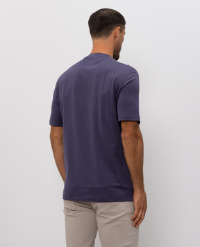 Brunello Cucinelli Purple T-shirt with logo print M0B138440