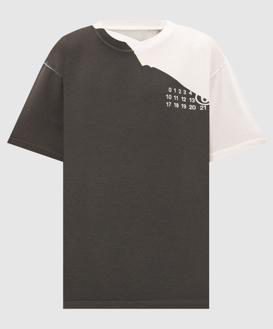 Camiseta blanca estampada