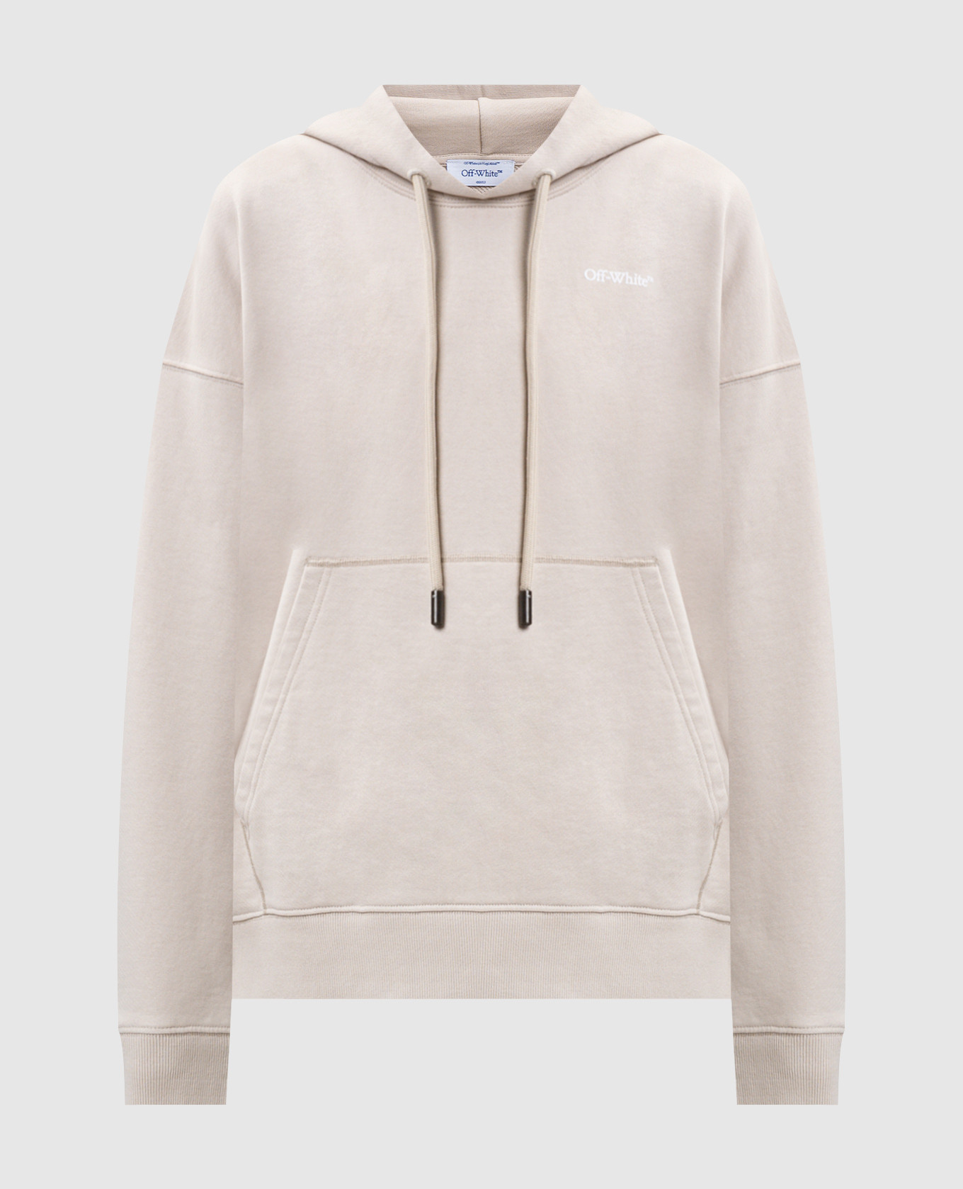 Ivory logo print hoodies