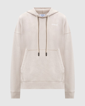 Off-White Ivory logo print hoodies 2BB06DS26FLE001