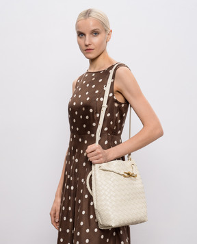 Bottega Veneta Andiamo ivory leather bag 855759VCPP1