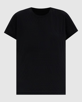 Y`S Yamamoto Black Smocking JQ T-shirt YQT13674