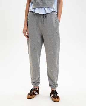 3.1 Phillip Lim Grey joggers with applique E26151372TFT