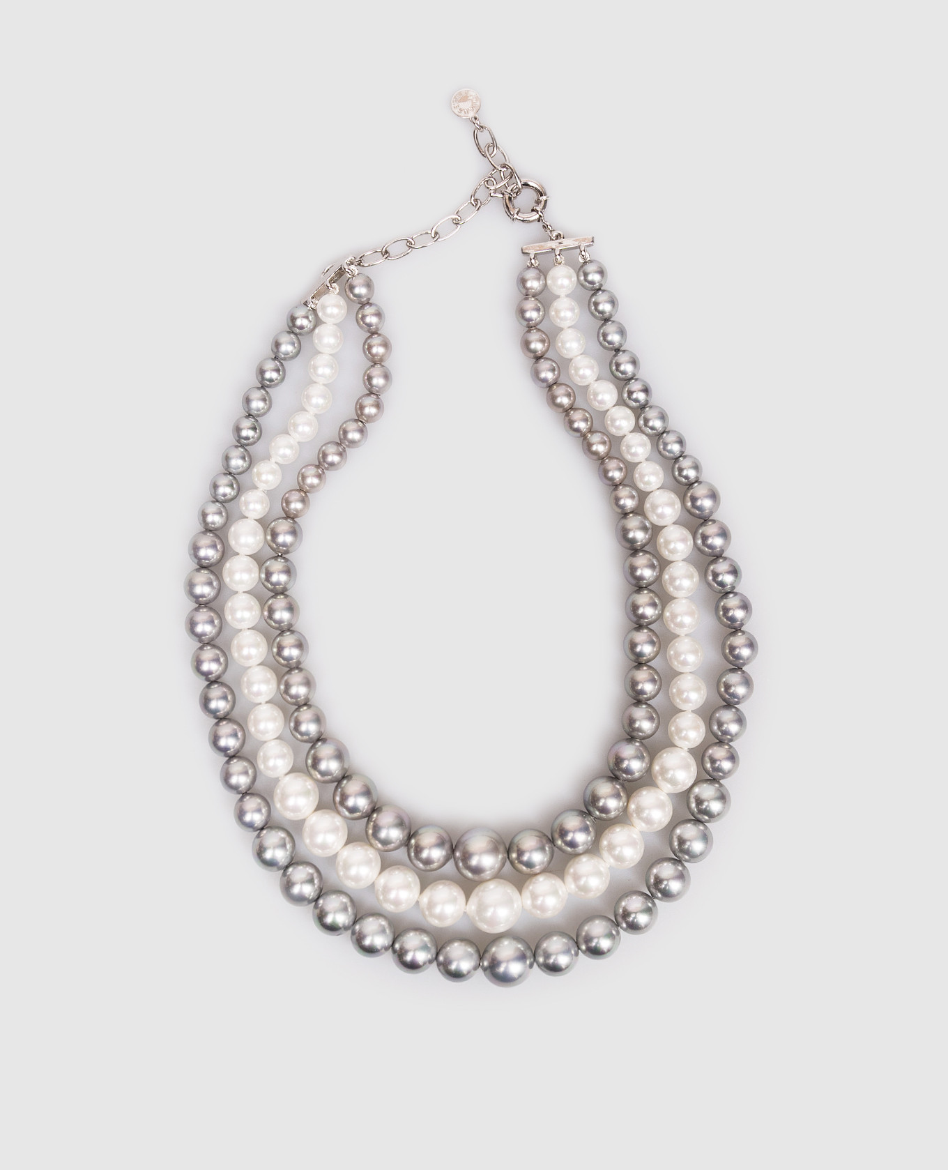 

Gray layered necklace Madreperla, Grey