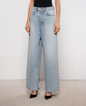 Balenciaga Blue jeans with logo patch A001OETBP48