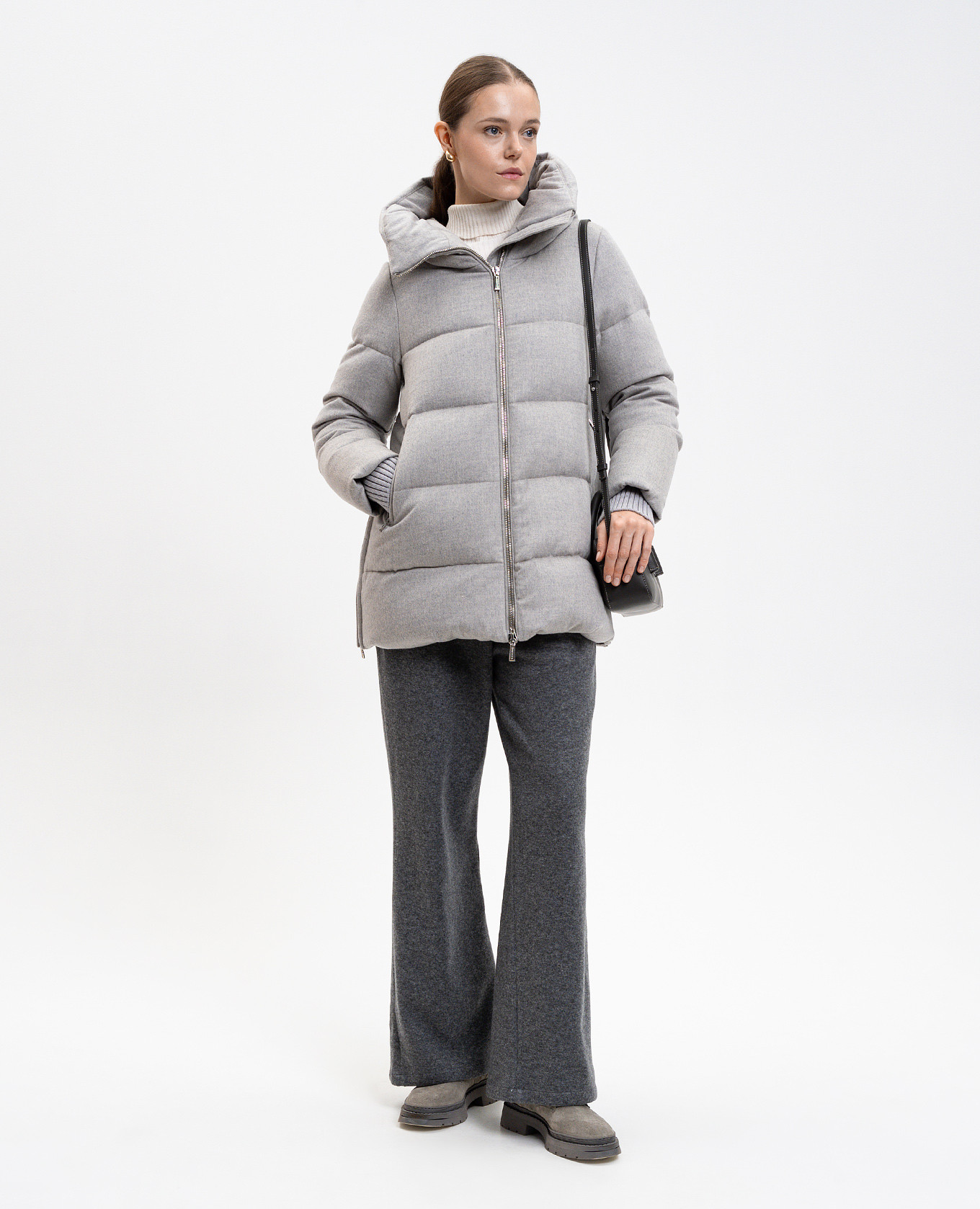 

CARINZIA gray down jacket made of wool and cashmere MooRER, Grey