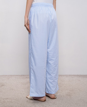 Dore & Rose Blue striped pajama pants with logo PREMIUMSILKPJBOTTOM