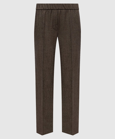 Bruine wollen broek