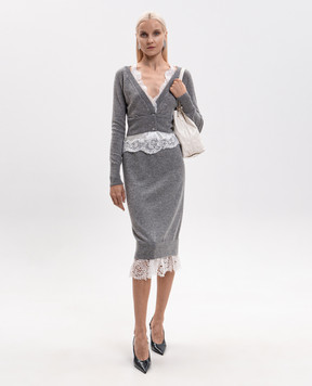 Ermanno Scervino Gray cashmere skirt D492O308APPYU