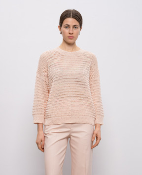 Peserico Beige openwork jumper S99121F0509110