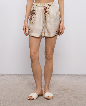 Brunello Cucinelli Beige silk shorts MQ967RH299