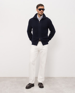 ISAIA White striped shirt IM10TCC1167