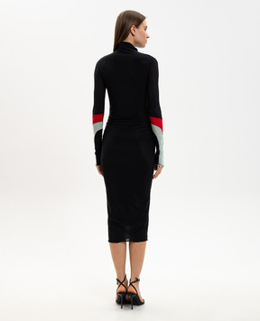Off-White Black midi dress with logo print 2DB577S26JER001