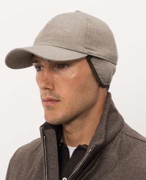 Bertolo Cashmere Beige wool cap 000307002286