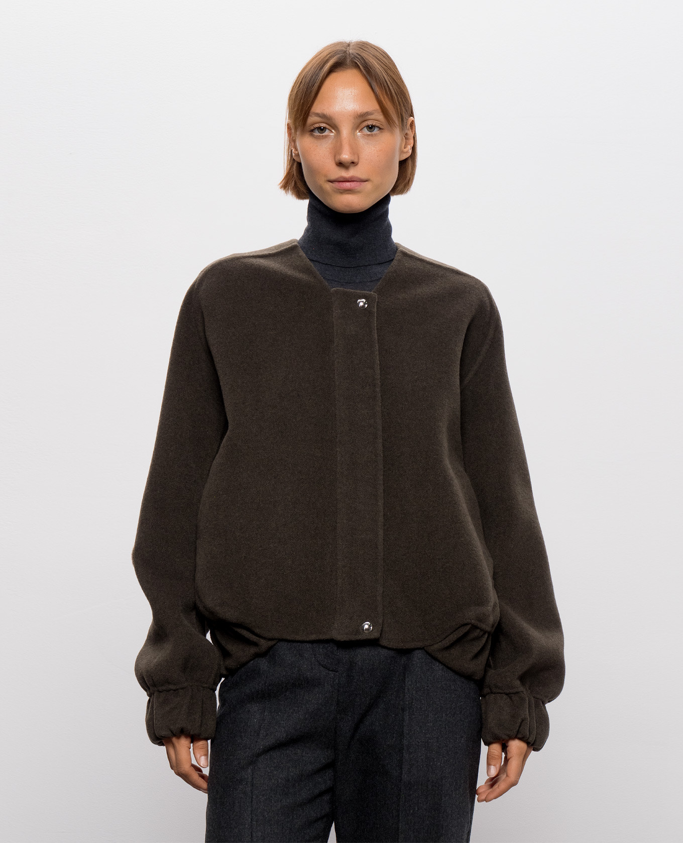 Cordan khaki wool bomber jacket Khaite 3