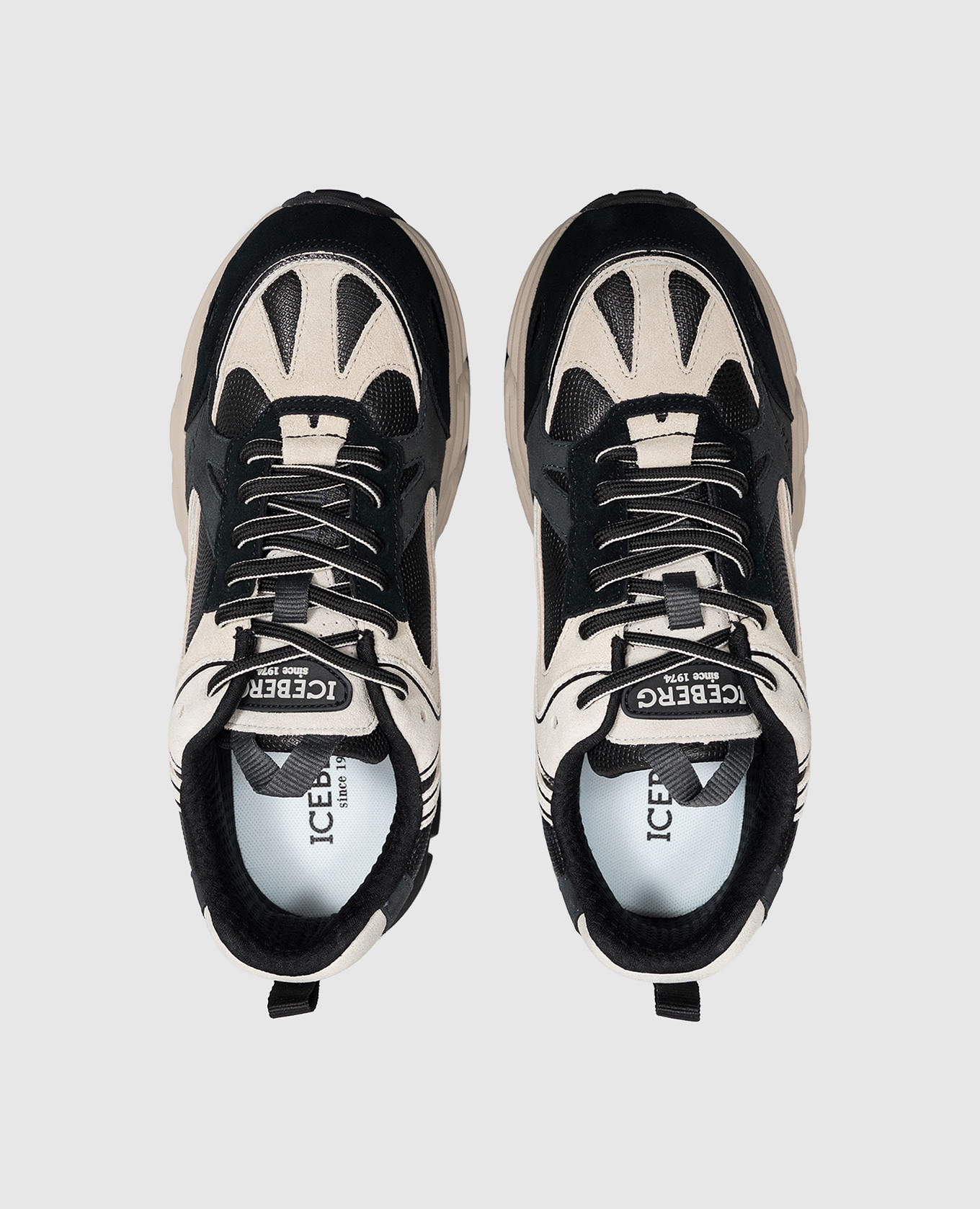 Black logo-embossed combination sneakers Iceberg 4