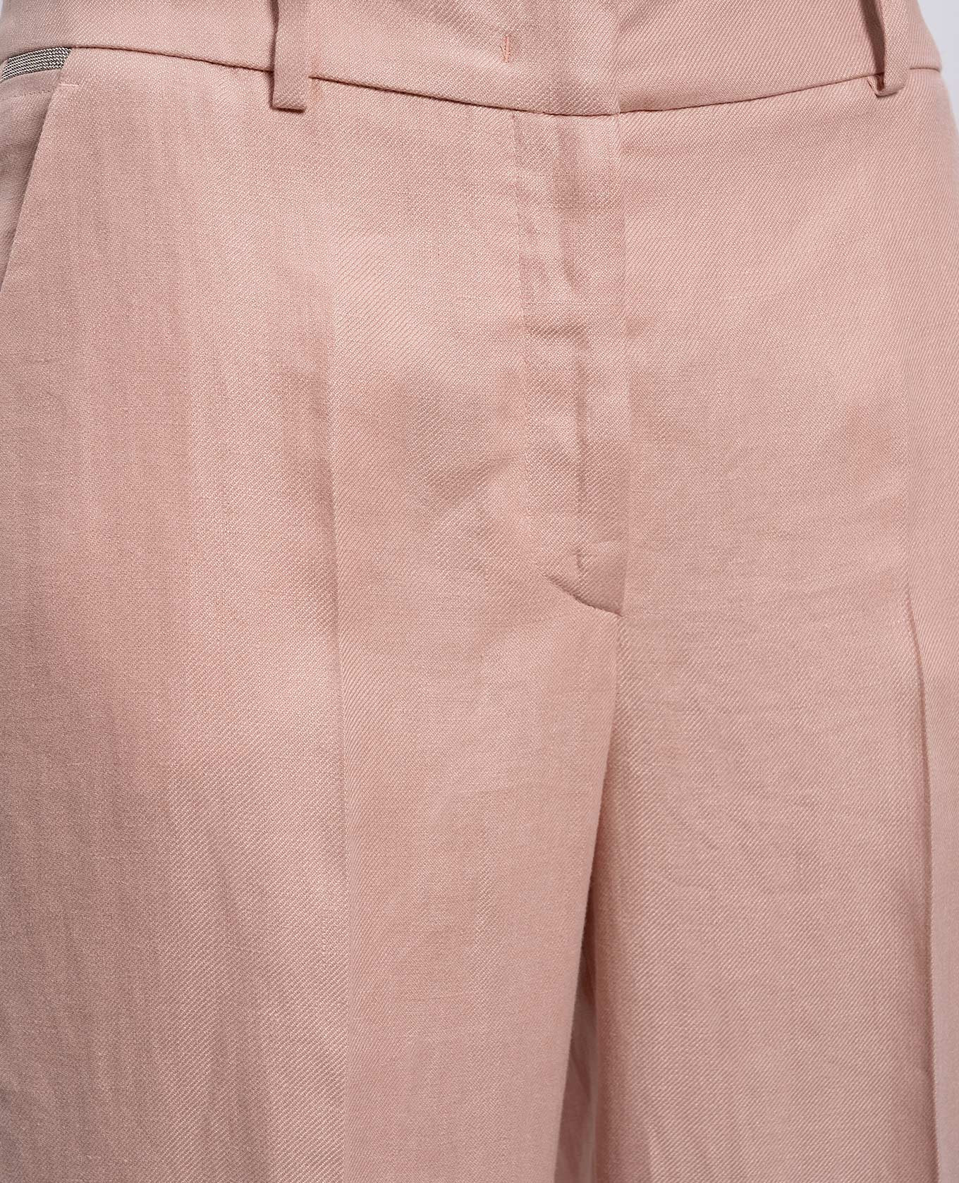 

Pink linen pants Peserico