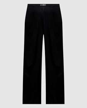 Maison Margiela MM6 Black silk pajama style pants MJH220050