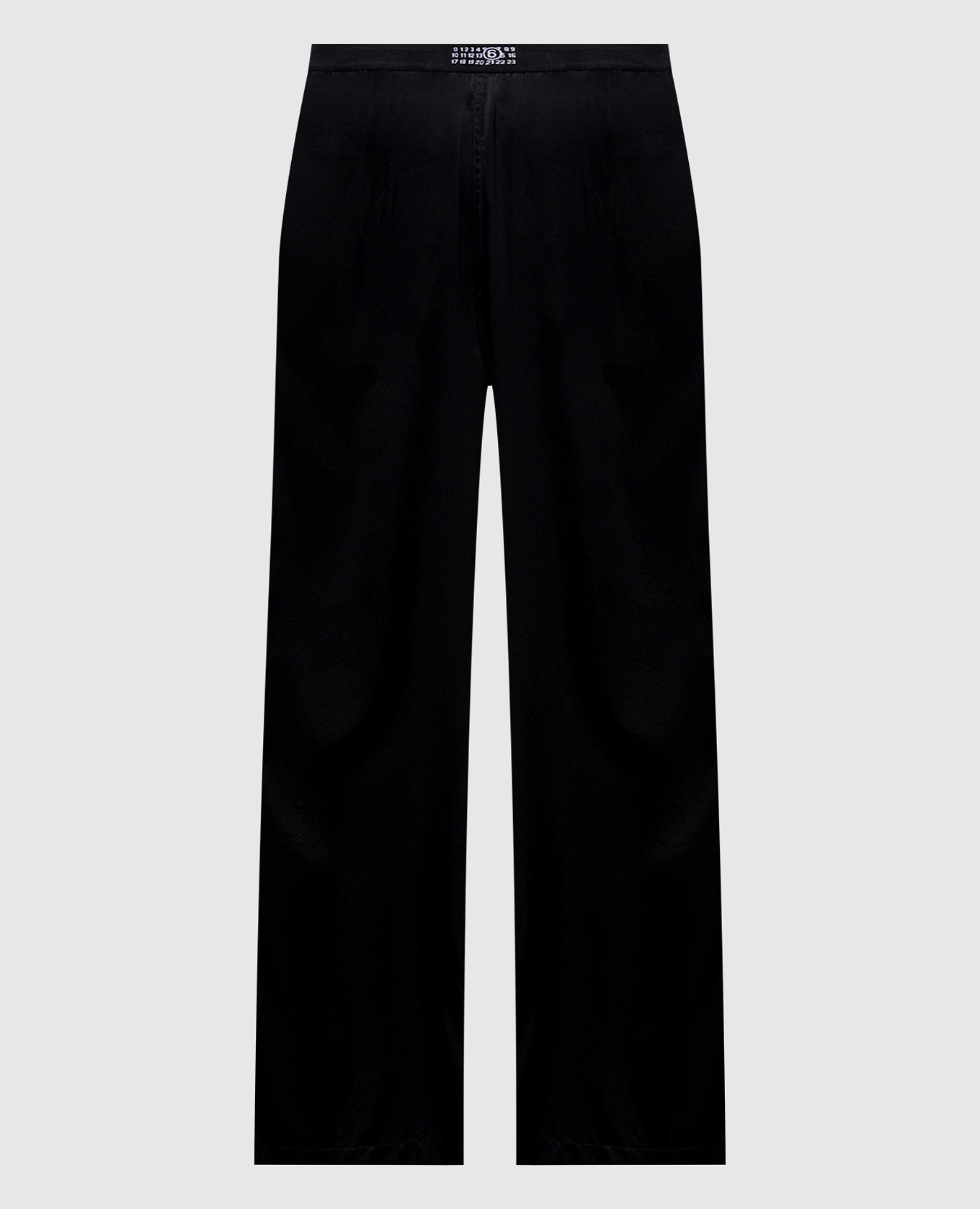Black silk pajama style pants