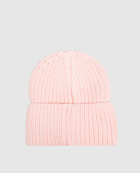 Palm Angels Children's pink hat with logo embroidery F6PAJGHT226