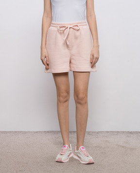 Dolce&Gabbana Pink shorts with monogram patch FTC90ZGDDMI