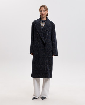 Missoni Blue double-breasted cashmere coat DS26WC09BC006H