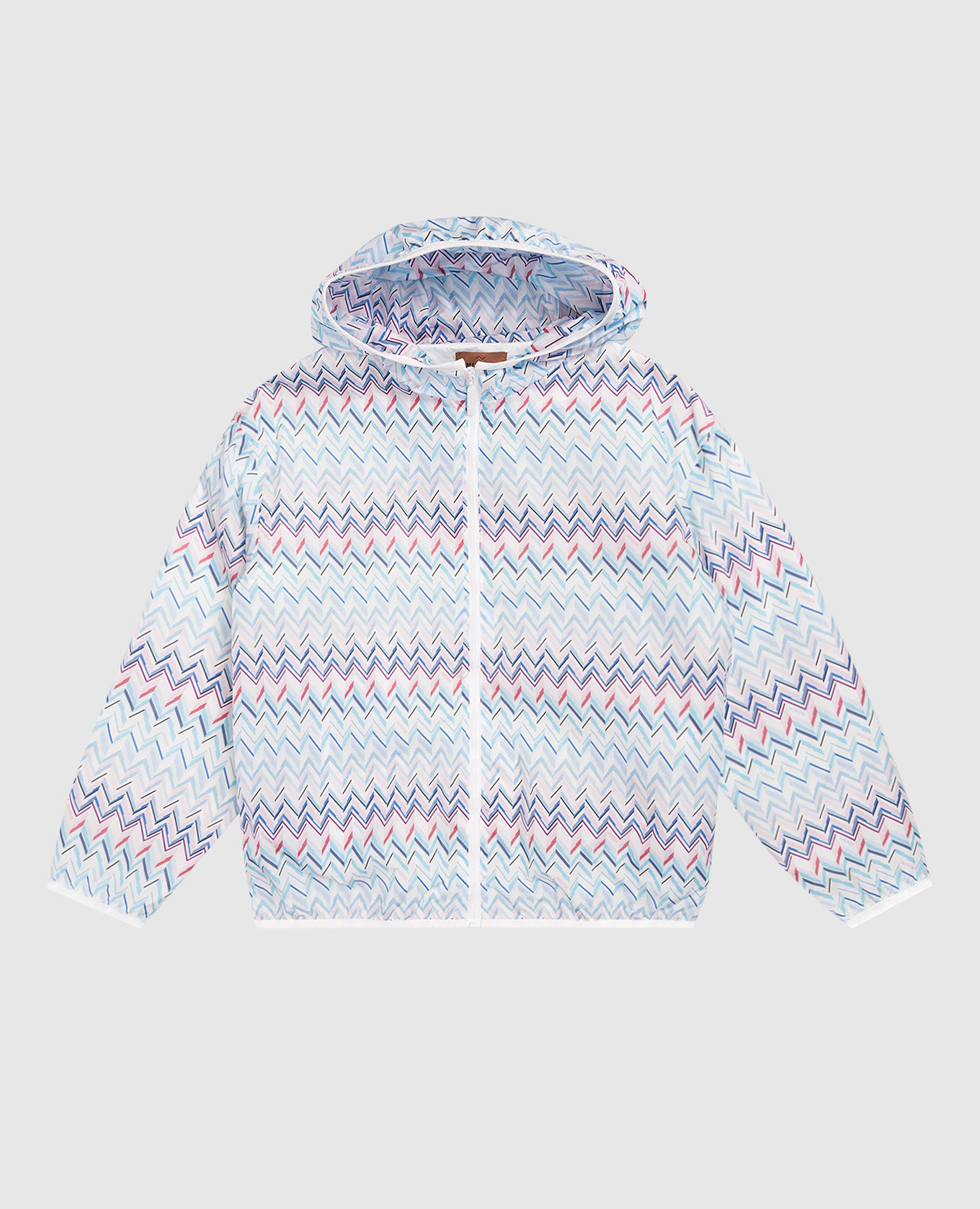 

Children's blue windbreaker with branded print Missoni, Light blue