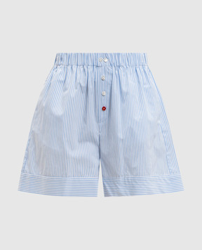 Solotre Blue striped shorts M1AB0061