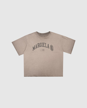 Maison Margiela MM6 Children's brown T-shirt with logo print M61114MM08T