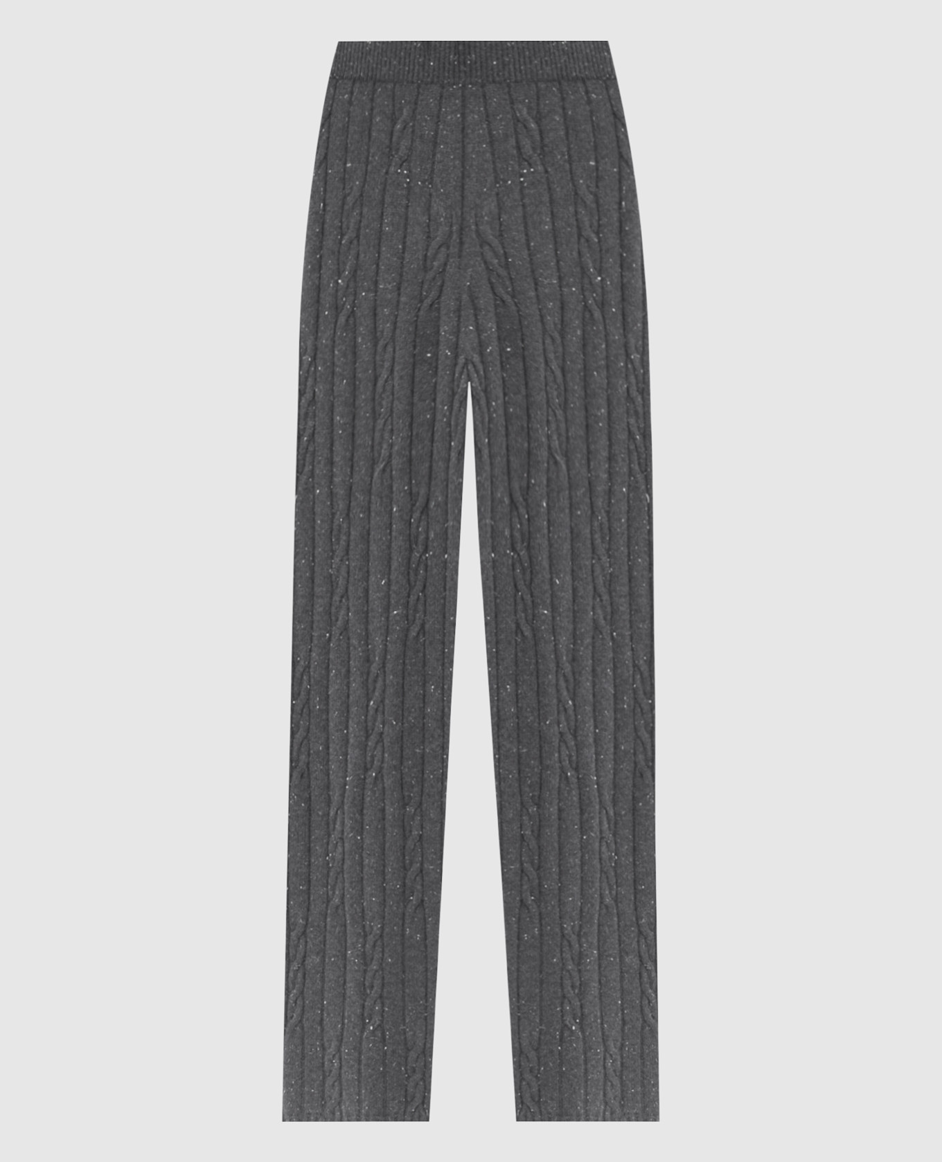 Gray wool pants with belt