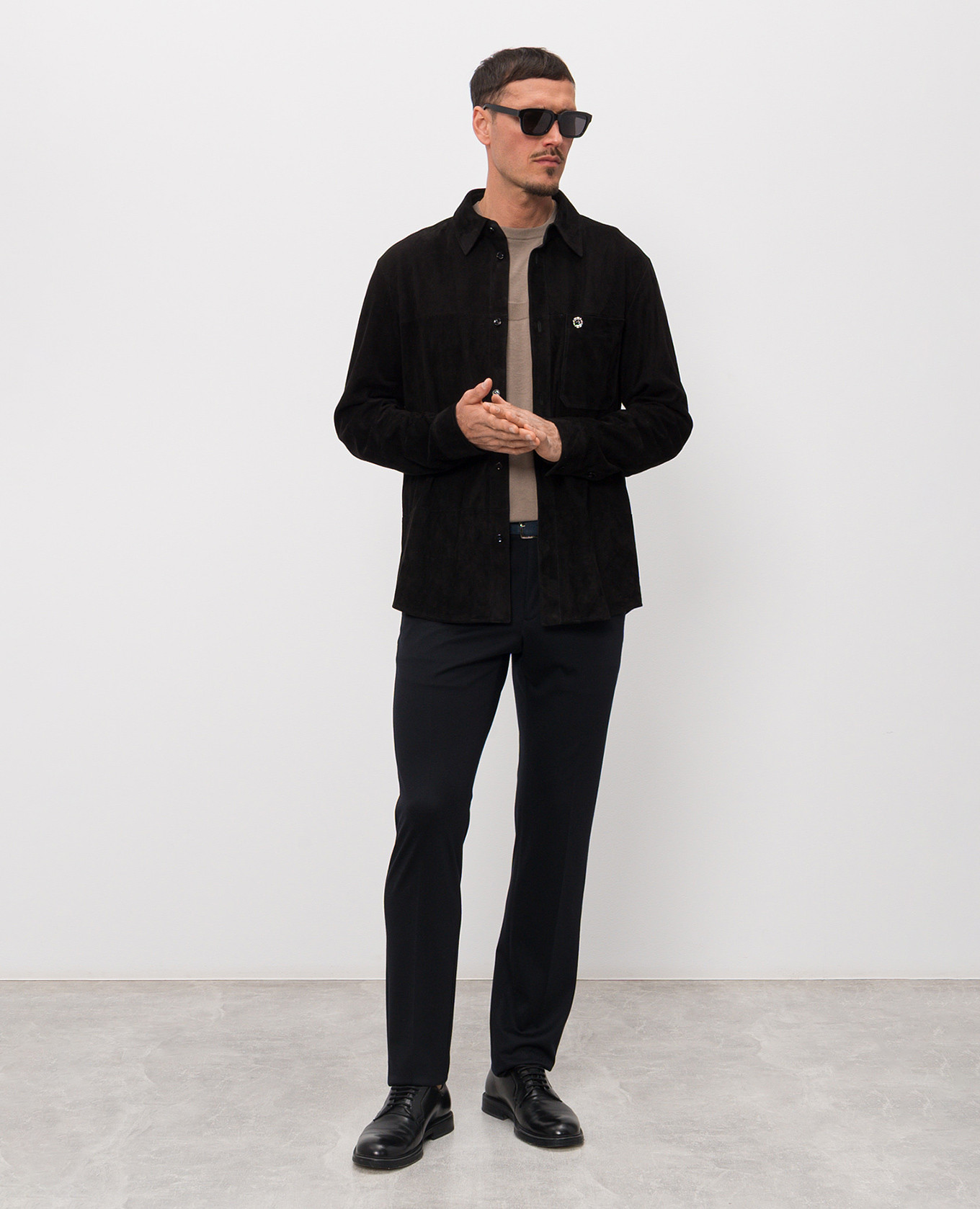 

Brown T-shirt with monogram logo pattern Stefano Ricci