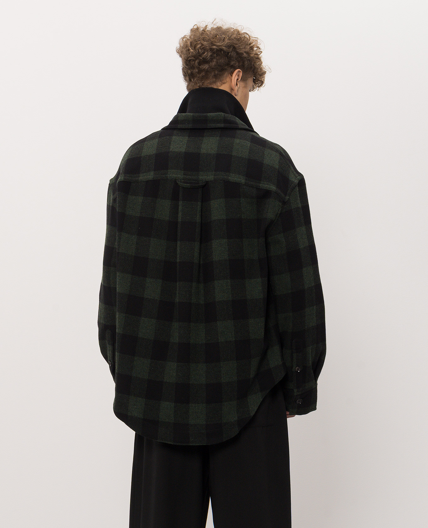Green wool check shirt Ami Paris 4