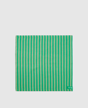 Pip Studio Set of green Stripes serving napkins with logo 51067035