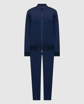 CAPOBIANCO Blue tracksuit with linen 20M453DH00C20M704DH00