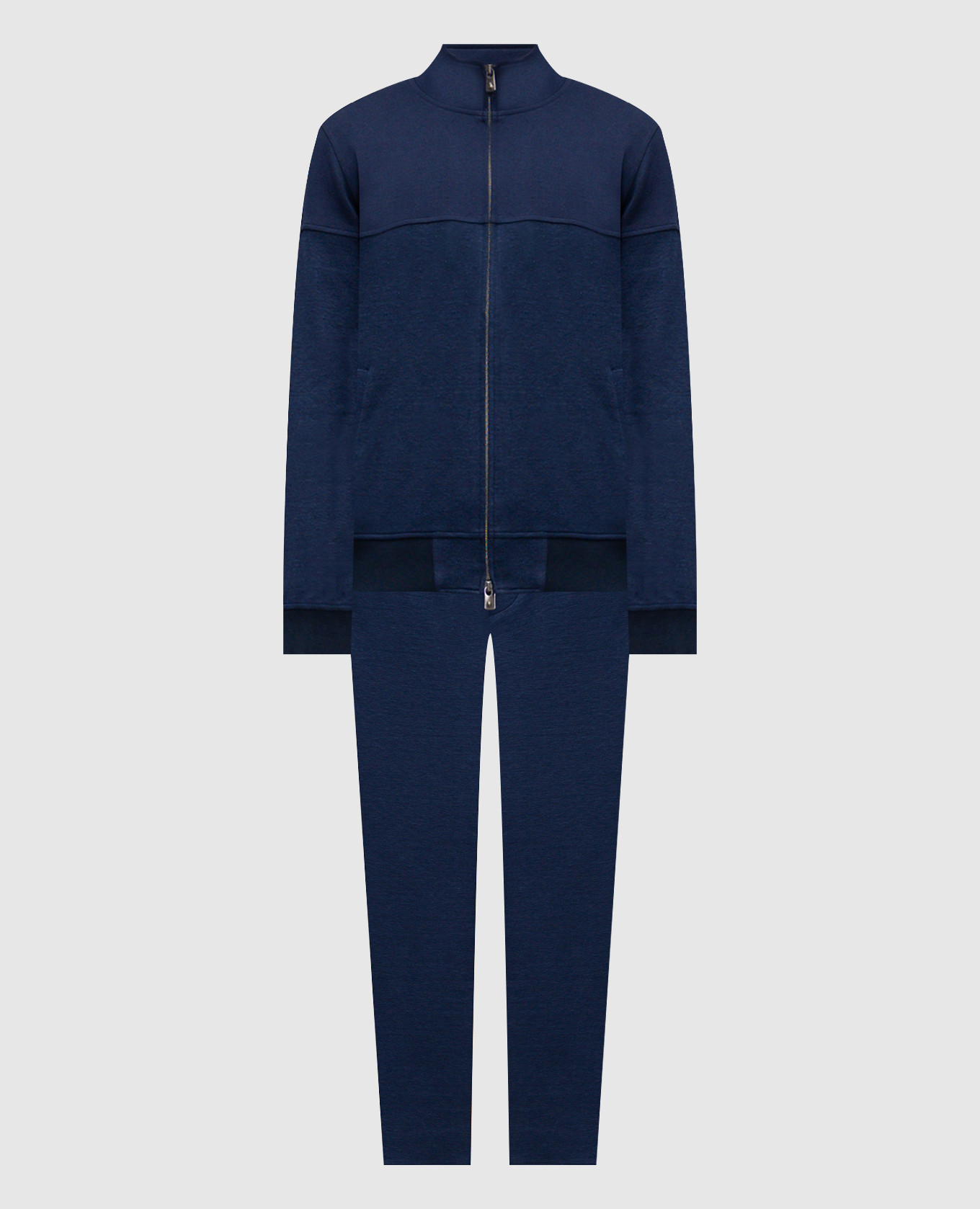 Blue tracksuit with linen