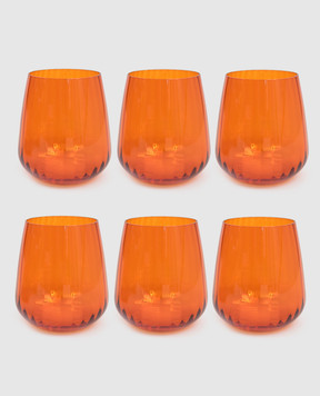 La Reine Set of orange glasses JOY 6 pcs JOYDOF