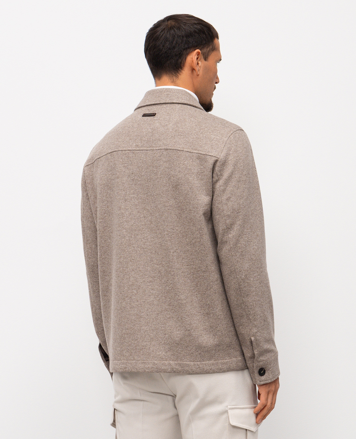 

Beige wool shirt jacket Peserico