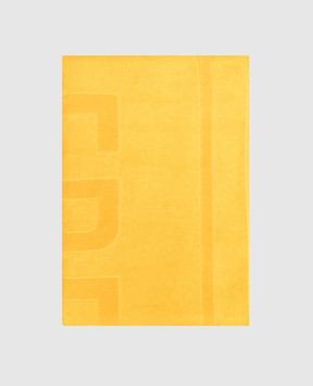 Vilebrequin Orange terry beach towel with logo SANC1200