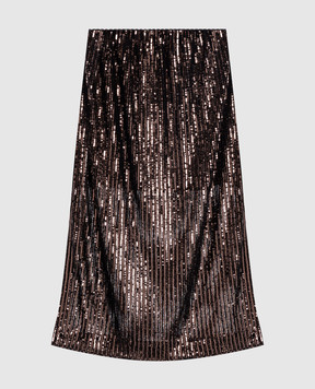 Twinset Brown sequined skirt 262TT2142