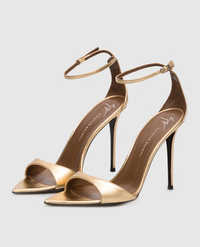 Giuseppe Zanotti Intrigo gold leather sandals I400005