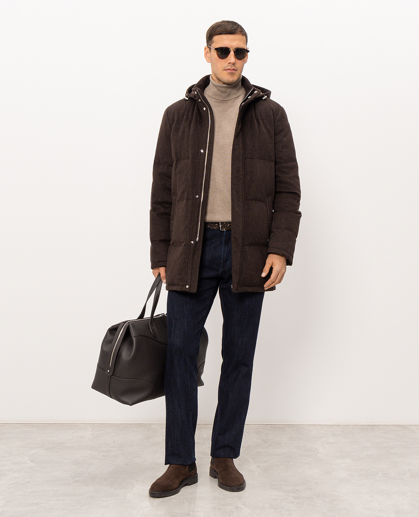 Brown cashmere down jacket Stefano Ricci 2