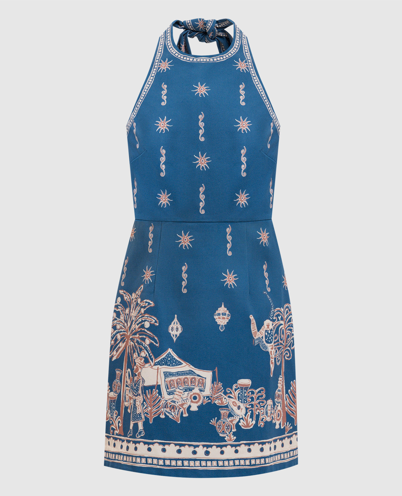 

Acacia blue mini dress with open back Alemais