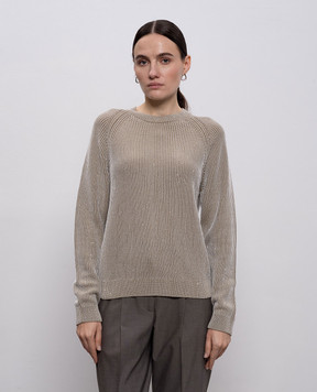 Peserico Khaki sequined jumper A99037F079312A