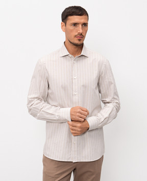 Peserico Beige striped shirt R56042L1RD00596