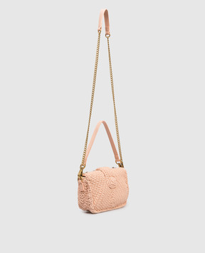 Twinset Orange knitted bag with crystals 261TB7490