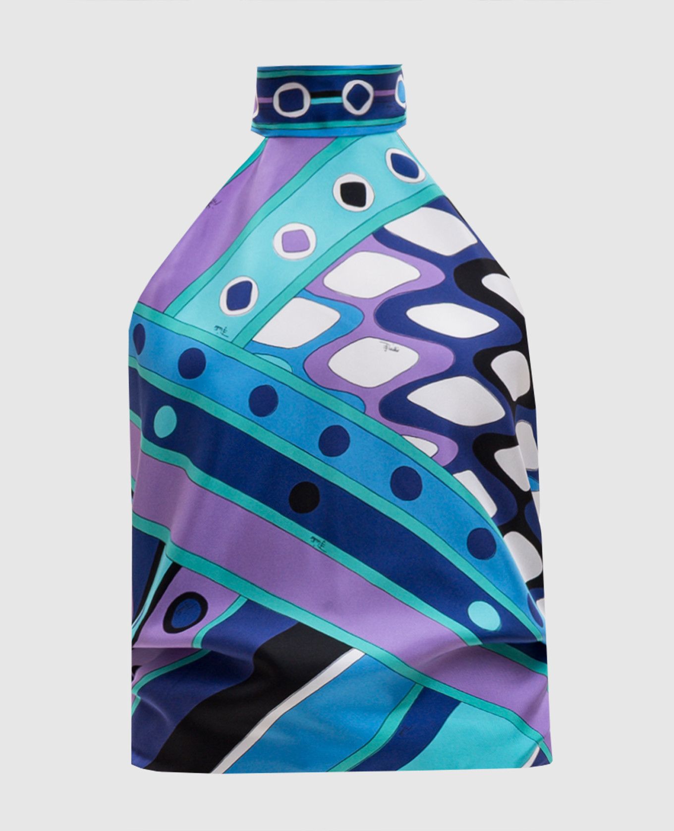 

Blue printed silk top PUCCI
