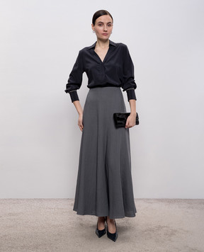 Peserico Gray linen skirt P0518902647