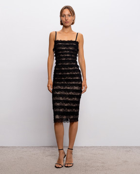 Herve Leger Dara black lace dress 46HLC8578441