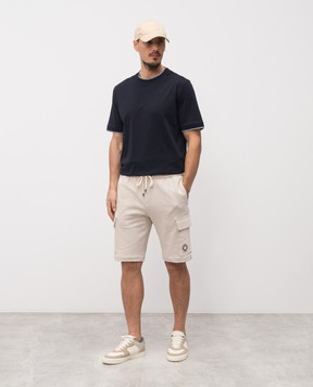 Peserico Beige cargo shorts with emblem R54233J0Q703825