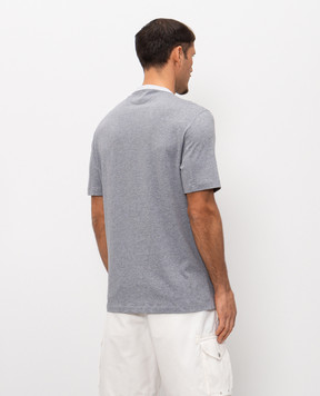 Brunello Cucinelli Gray T-shirt with branded print M0B131001G